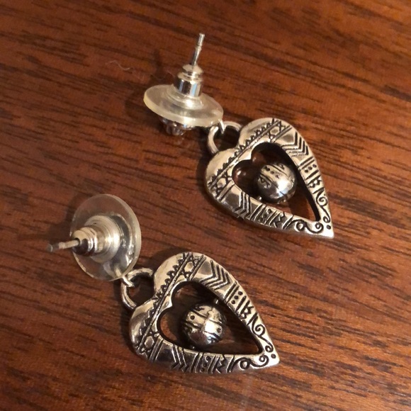 Brighton vintage hanging heart charm bracelet and matching earrings - Picture 9 of 12